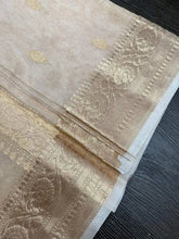 Pure Tissue Silk Banarasi Saree - Beige Festive Elegance - Saree - Aakritee - S10687